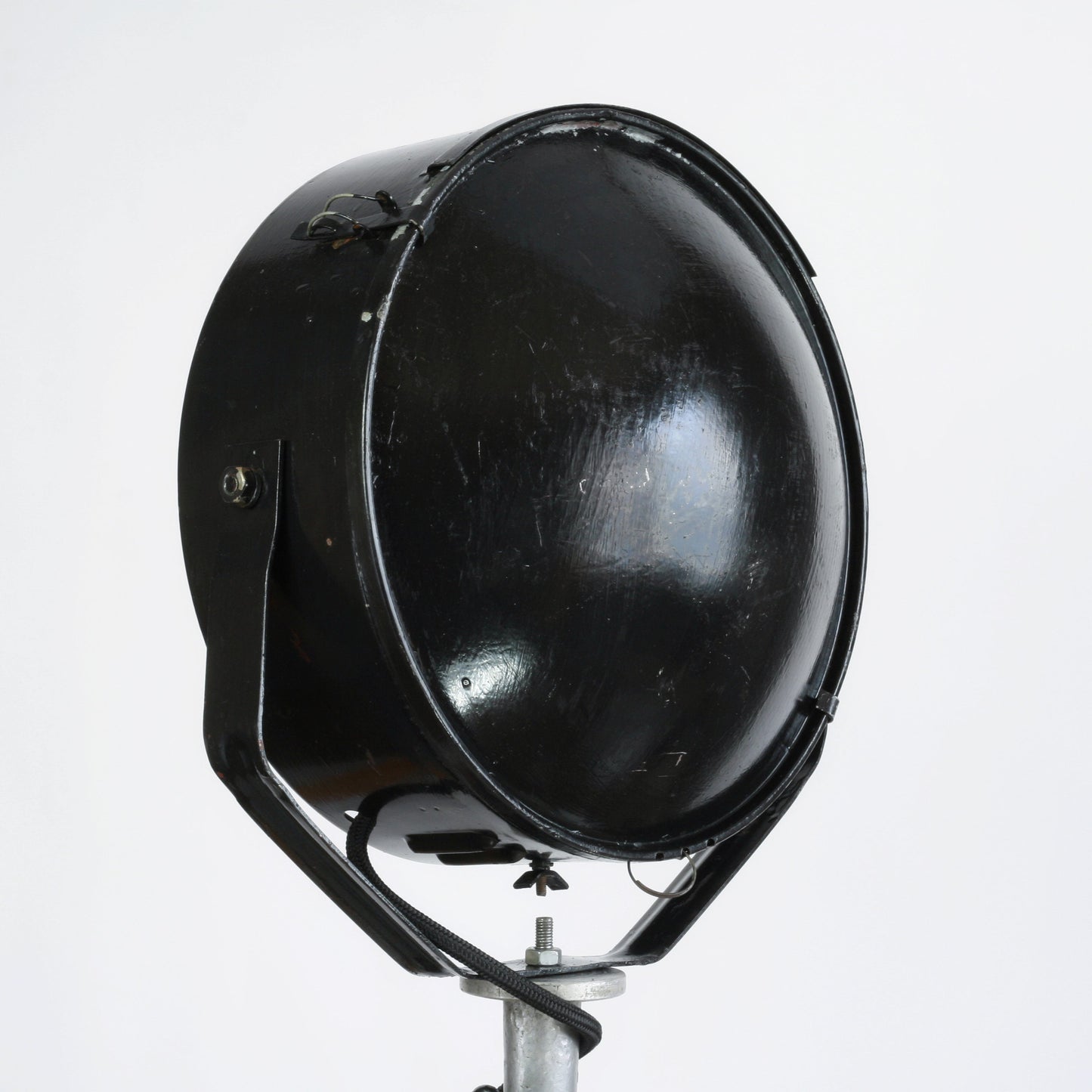 Vintage Soviet USSR searchlight / spotlight lighting | Black industrial lamp , can be used as pendant or tripod light