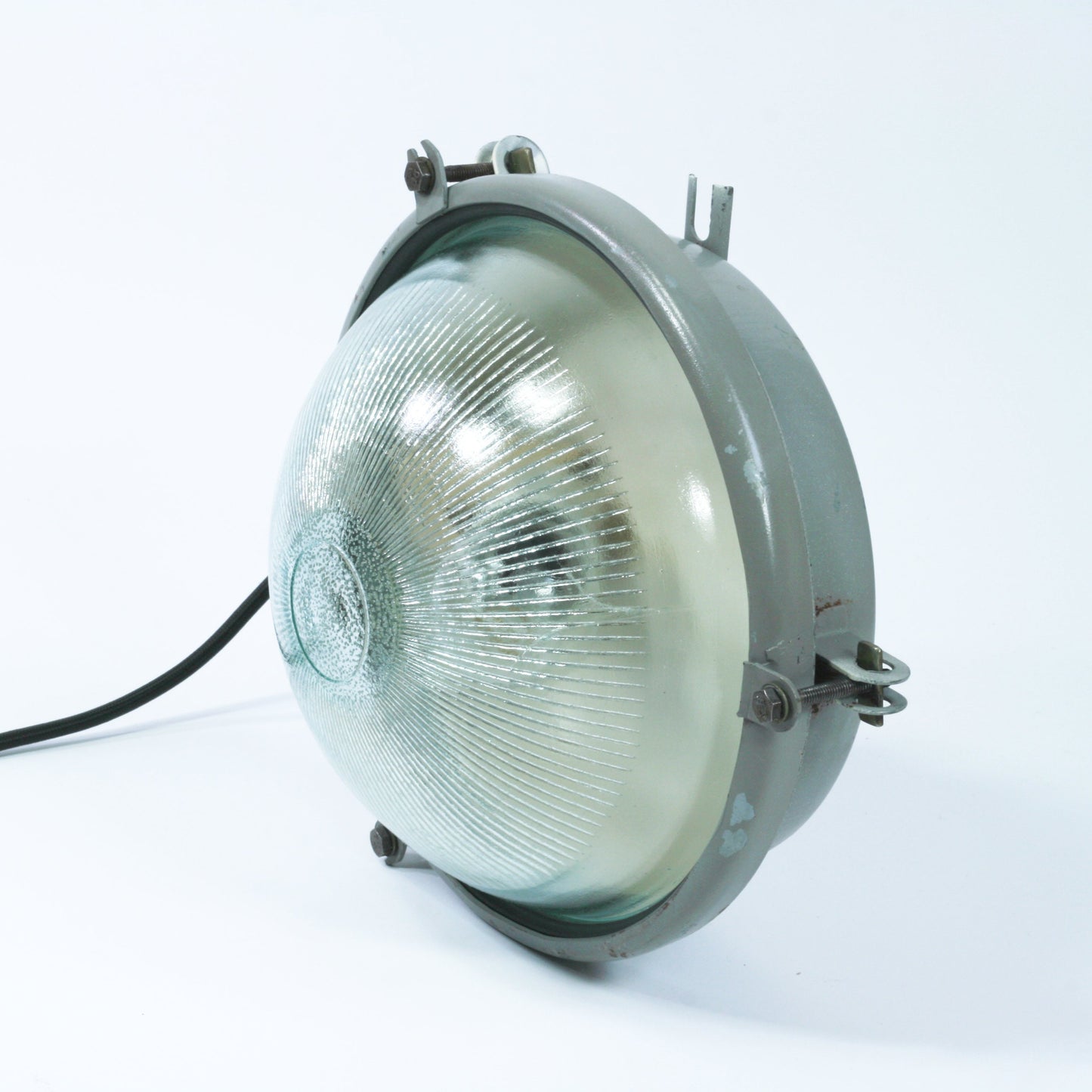 Soviet industrial lamp wall light fixture, ussr lamp vintage round lamp, bunker light, industrial wall lighting, soviet light, ussr lamp