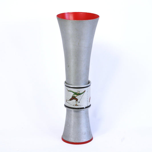 Vintage winter sport game cup Soviet Union for sports fan, sports bar or collection | Original Russian prize award cup | Hockey, skiing cup