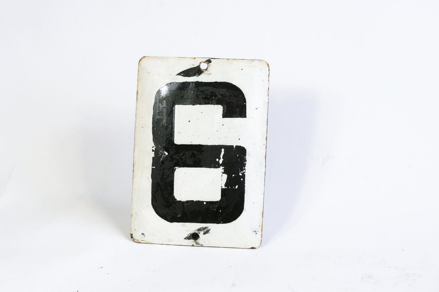 Vintage enamel number plate tile DIY home door. number, metal house number plate Soviet USSR Era, white enamel sign, house number signs