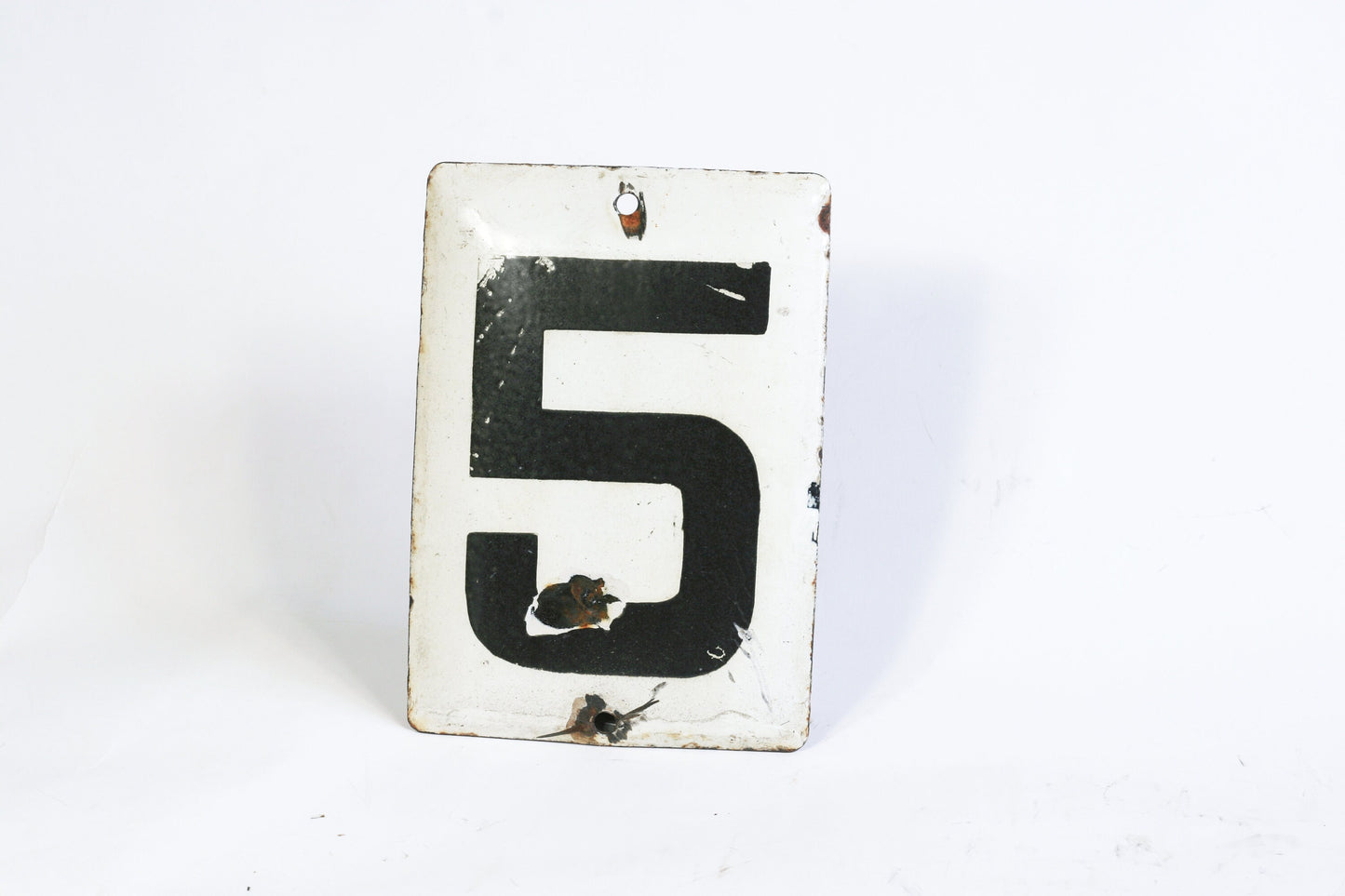 Vintage enamel number plate tile DIY home door. number, metal house number plate Soviet USSR Era, white enamel sign, house number signs