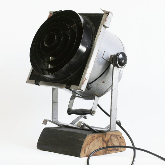 Vintage Soviet theater spotlight lighting | USSR loft movie projector reflector lamp | Vintage Film Studio spot lamp for tripod or buffet