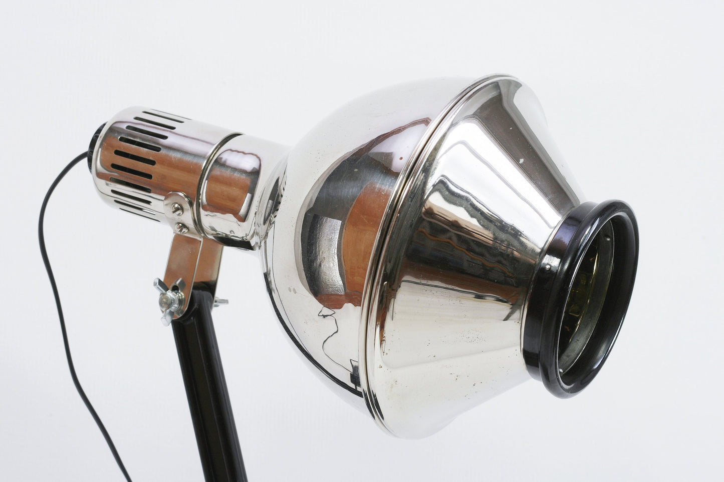 Antique medical Soviet desk lamp, bakelite Soviet lamp, USSR lamp vintage chrome, industrial art deco brutal table lamp circa 60-70s retro